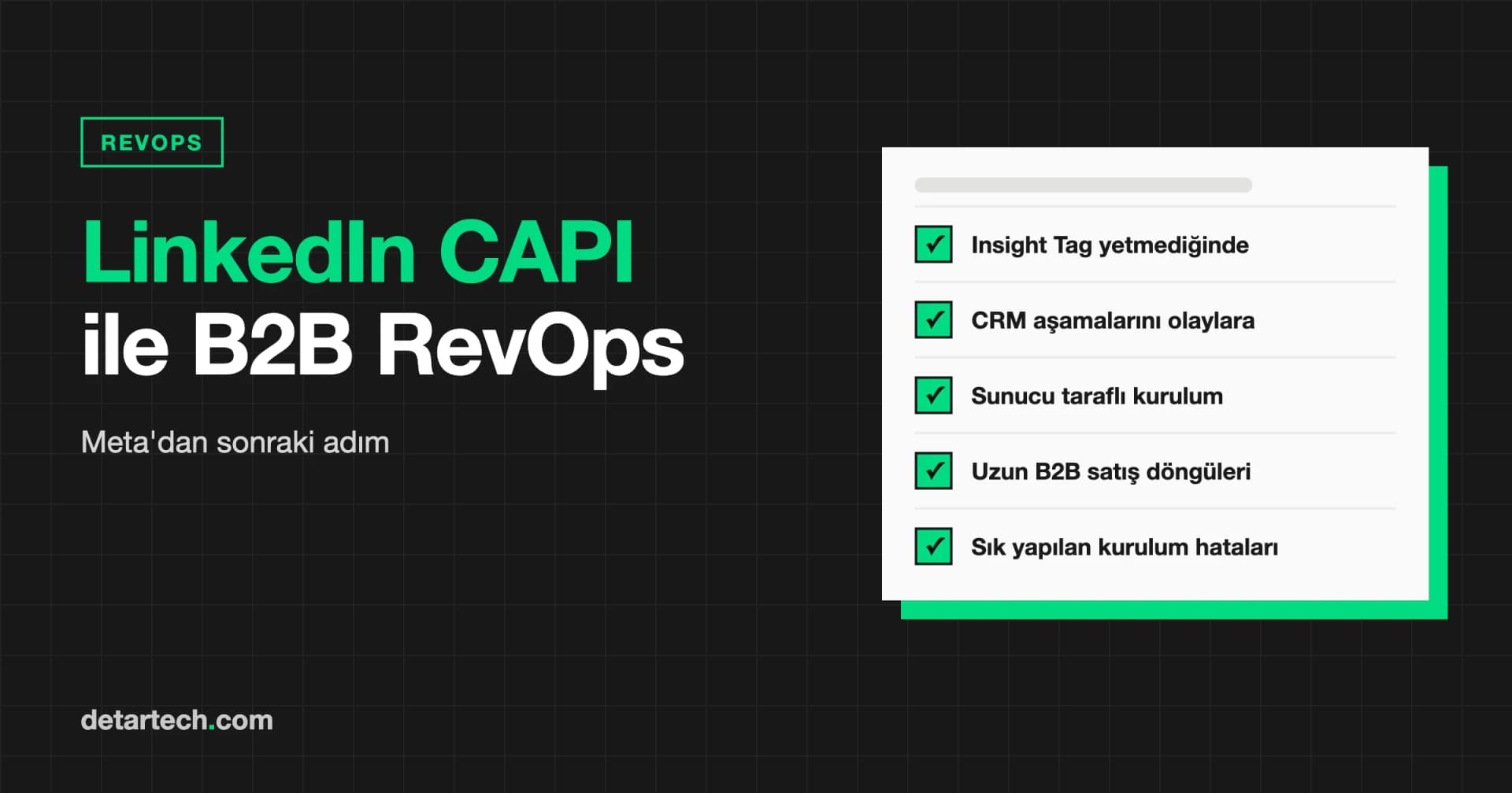 LinkedIn Conversions API ile B2B RevOps: Meta'dan Sonraki Adım