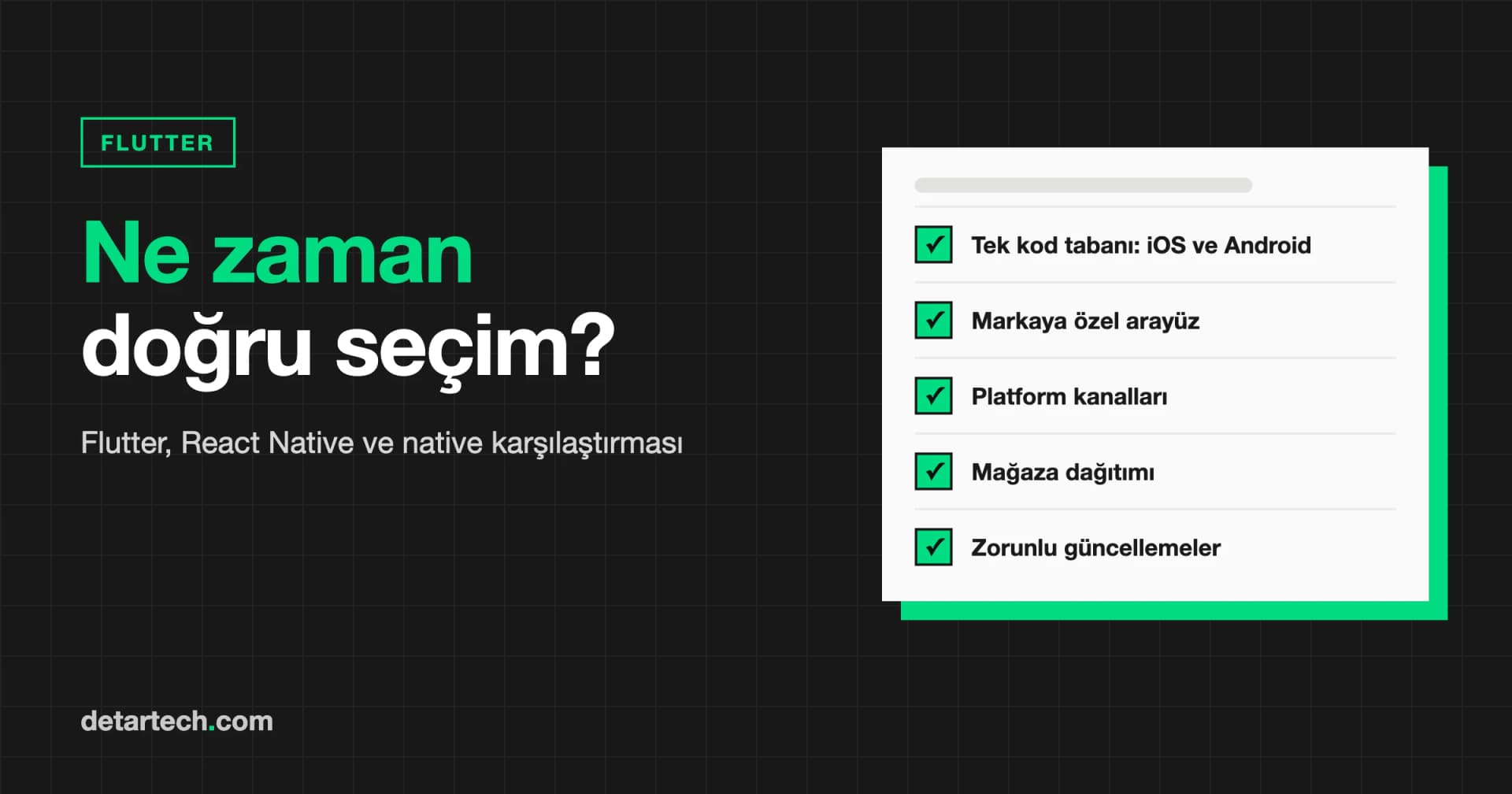 Flutter ile Mobil Uygulama Geliştirme: Ne Zaman Doğru Seçim?
