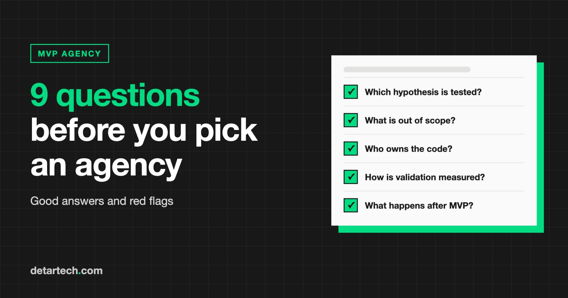 Questions to Ask When Choosing an MVP Agency (and Red Flags)