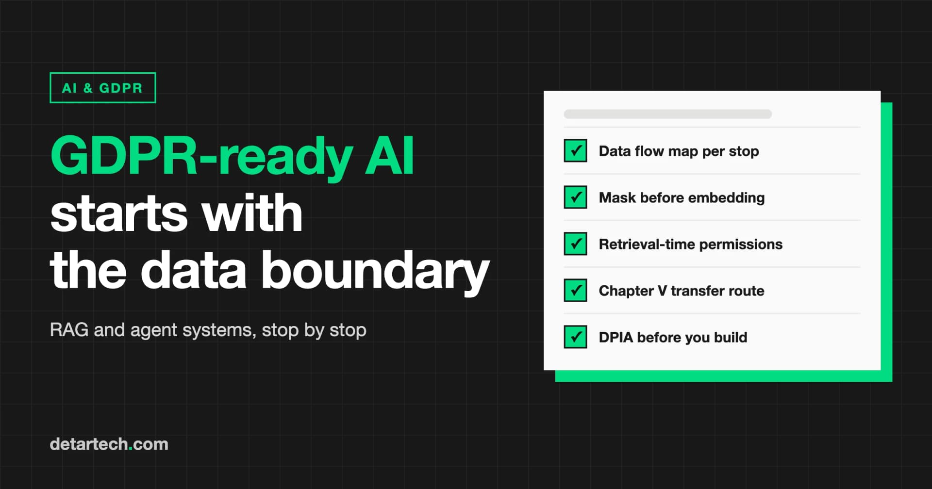 GDPR-Compliant Enterprise AI: Data Boundaries in RAG and Agent Systems