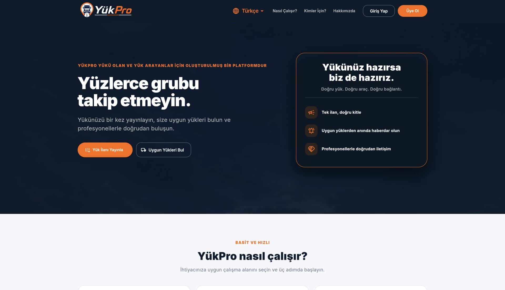 Yükpro - Freight & Load Board Platform