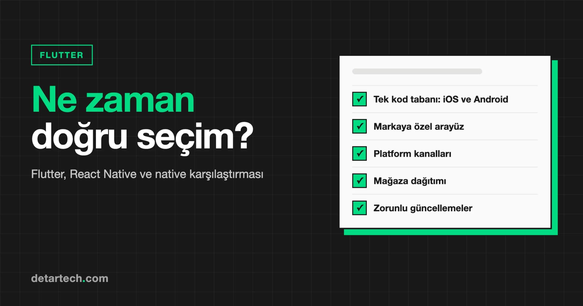 Flutter ile Mobil Uygulama Geliştirme: Ne Zaman Doğru Seçim?