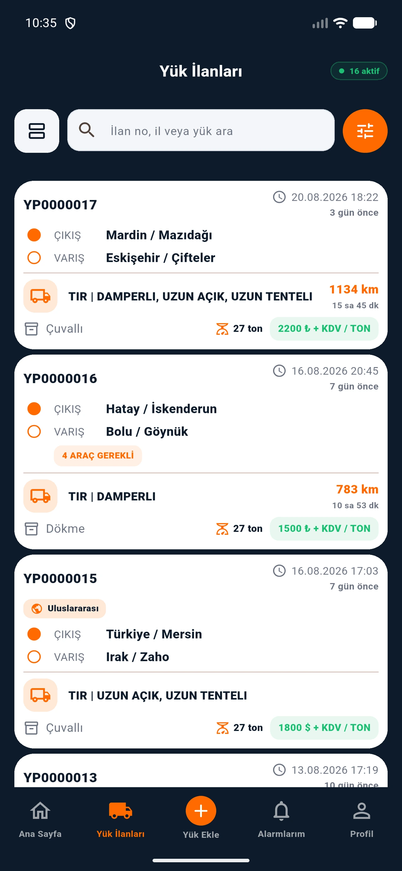 Yükpro - Freight & Load Board Platform Screenshot 3