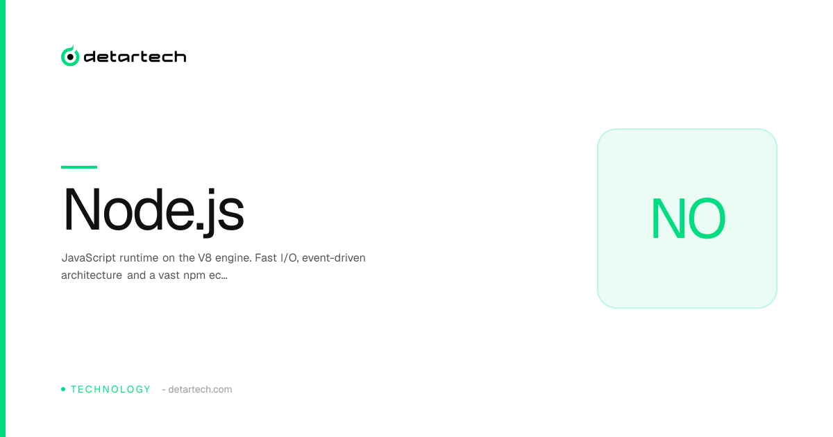Node.js Technology | Software Development | Detartech