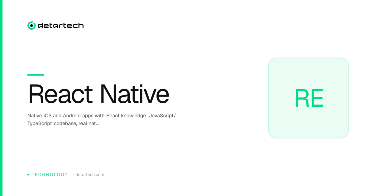 React Native Technology | Software Development | Detartech